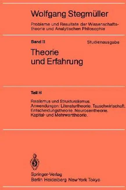 Buy Realismus Und Strukturalismus. Anwendungen (English, Wolfgang Stegmüller) — BookShops.in