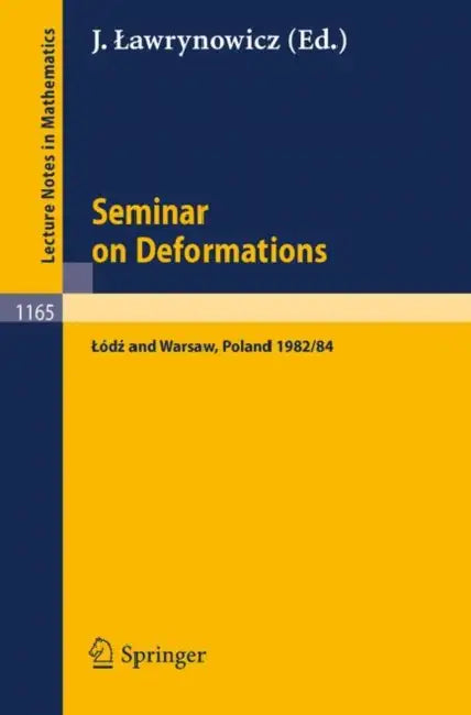 Buy Seminar on Deformations (English, Julian Lawrynowicz) — BookShops.in