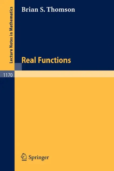 Buy Real Functions (English, Brian S. Thomson) β BookShops.in