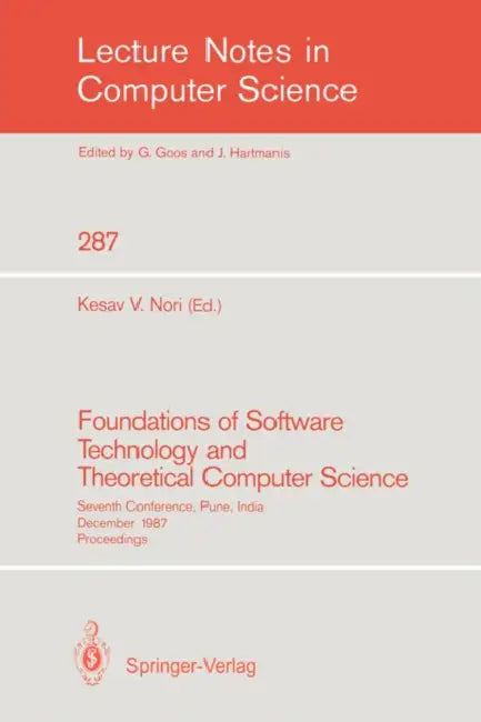 Buy Foundations of Software Technology and Theoretical Computer Science (English, Kesav V. Nori) — BookShops.in
