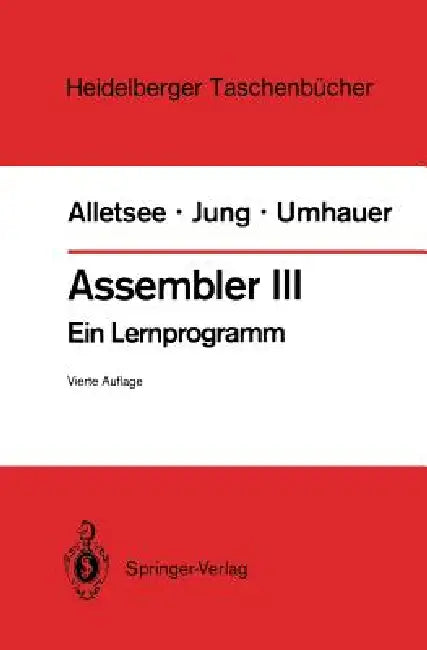 Buy Assembler III (English, Rainer Alletsee | Konrad Zuse | Horst Jung) — BookShops.in