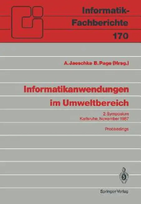 Buy Informatikanwendungen Im Umweltbereich (English, A. Jaeschke | B. Page) — BookShops.in