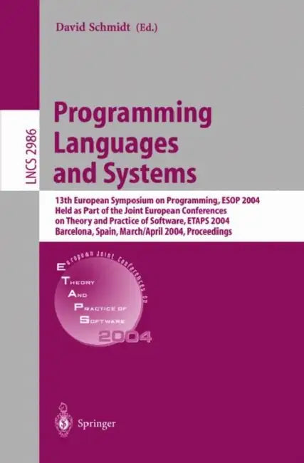 Buy Programming Languages and Systems (English, David Schmidt) — BookShops.in