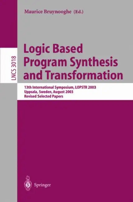 Buy Logic Based Program Synthesis and Transformation (English, Maurice Bruynooghe) — BookShops.in