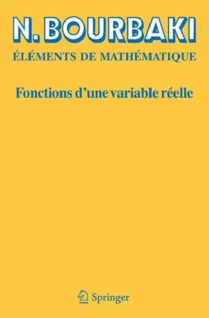 Buy Fonctions d'Une Variable Réelle (English, N. Bourbaki) — BookShops.in