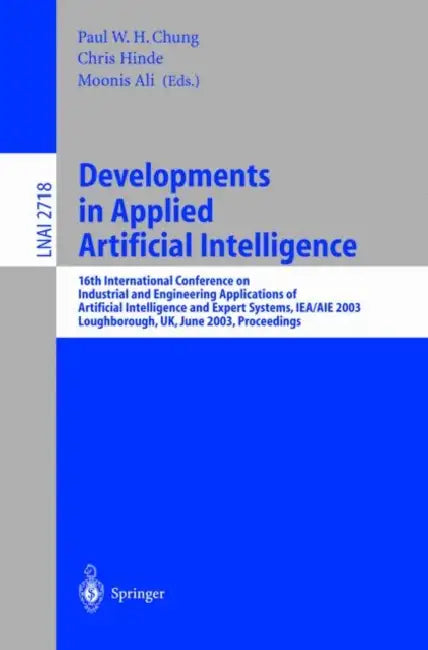 Buy Developments in Applied Artificial Intelligence (English, Ali Moonis | Paul Chung | Chris Hinde) — BookShops.in