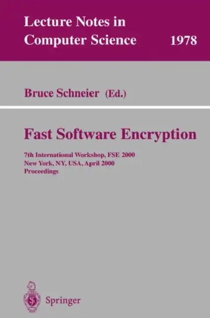 Buy Fast Software Encryption (English, Bruce Schneier) โ BookShops.in
