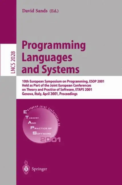 Buy Programming Languages and Systems (English, David Sands) — BookShops.in