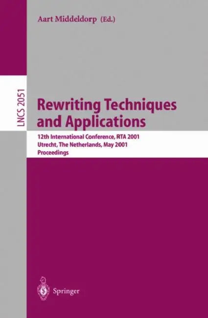 Buy Rewriting Techniques and Applications (English, Aart Middeldorp) — BookShops.in