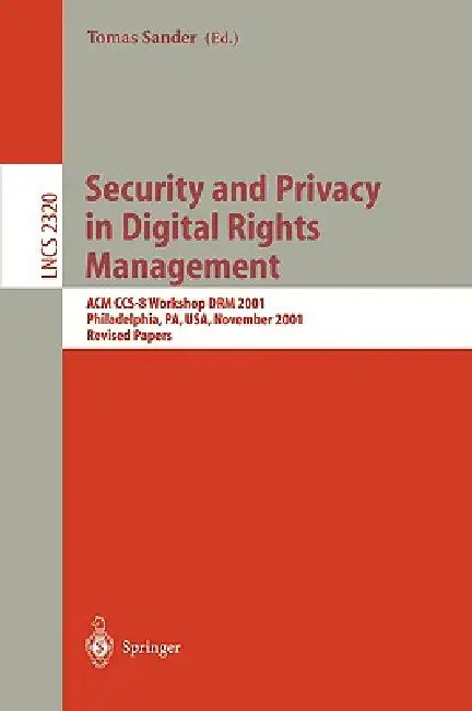 Buy Security and Privacy in Digital Rights Management | by Tomas — BookShops.in
