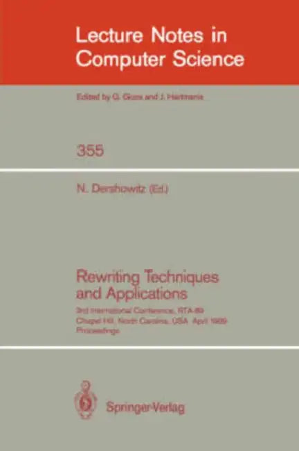 Buy Rewriting Techniques and Applications (English, Nachum Dershowitz) — BookShops.in