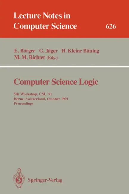 Buy Computer Science Logic (English, Egon Börger | Hans Kleine Büning | Michael M. Richter) — BookShops.in