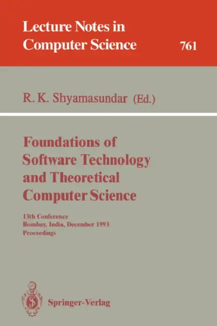 Buy Foundations of Software Technology and Theoretical Computer Science (English, Rudrapatna Shyamasundar) — BookShops.in