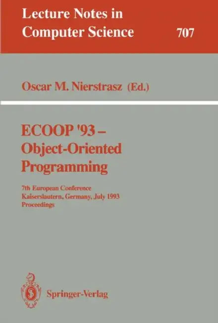 Buy Ecoop '93 - Object-Oriented Programming (English, Oscar M. Nierstrasz) — BookShops.in