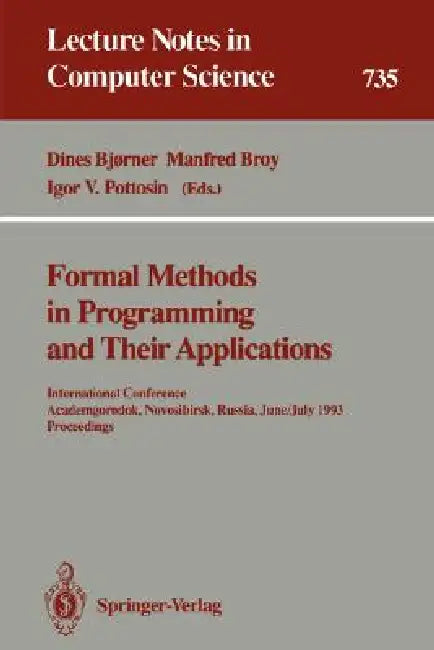 Buy Formal Methods in Programming and Their Applications | by Di — BookShops.in