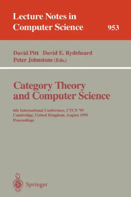 Buy Category Theory and Computer Science (English, David Pitt | David E. Rydeheard | Peter Johnstone) — BookShops.in