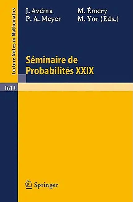 Buy Seminaire de Probabilites XXIX (English, Jacques Azema | Michel Emery | Paul-Andre Meyer) — BookShops.in