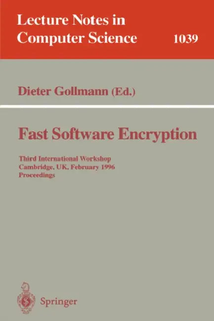 Buy Fast Software Encryption (English, Dieter Gollmann) — BookShops.in