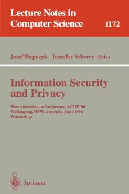 Buy Information Security and Privacy (English, Josef Pieprzyk | Jennifer Seberry) — BookShops.in