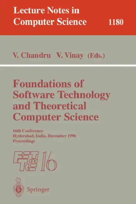 Buy Foundations of Software Technology and Theoretical Computer Science (English, Vijay Chandru | V. Vinay) — BookShops.in