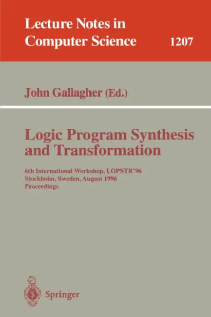 Buy Logic Program Synthesis and Transformation (English, John Gallagher) — BookShops.in