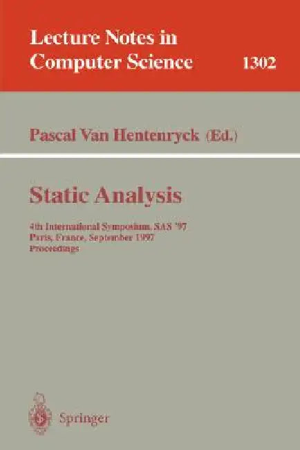 Buy Static Analysis (English, Pascal Van Hentenryck) — BookShops.in