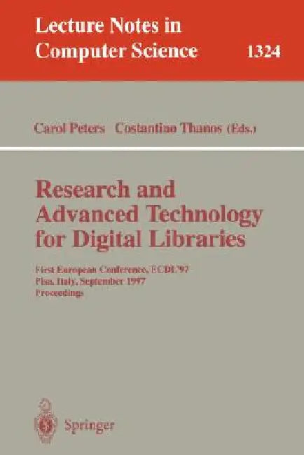 Buy Research and Advanced Technology for Digital Libraries | by โ BookShops.in