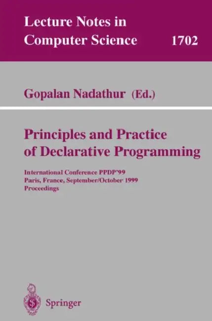 Buy Principles and Practice of Declarative Programming (English, Gopalan Nadathur) — BookShops.in