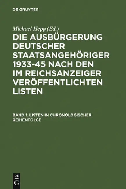 Buy Listen in Chronologischer Reihenfolge / Lists in Chronological Order (English, Michael Hepp) — BookShops.in