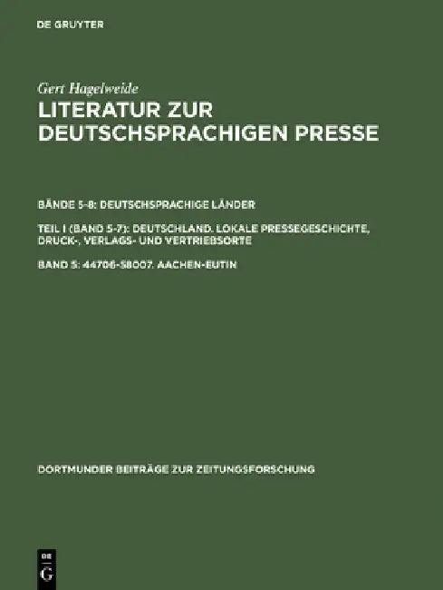 Buy 44706-58007. Aachen-Eutin (English, Gert Hagelweide) — BookShops.in
