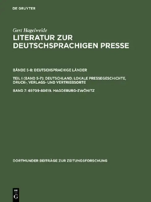 Buy 69709-80619. Magdeburg-Zwönitz (English, Gert Hagelweide) — BookShops.in