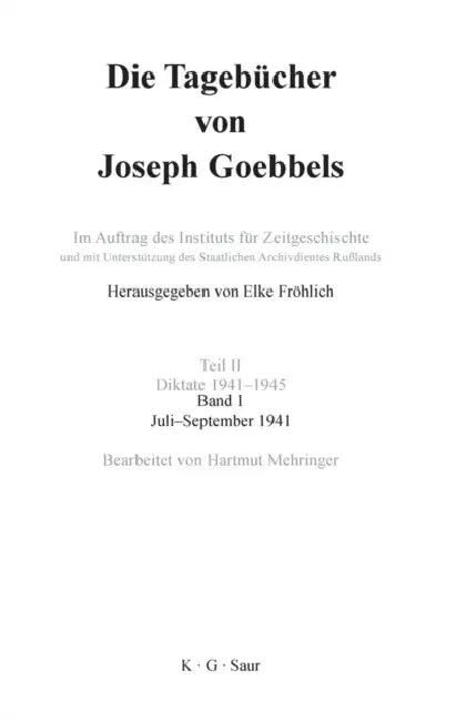 Buy Juli - September 1941 (English, Elke Fröhlich) — BookShops.in