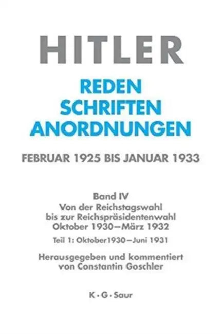 Buy Oktober 1930 - Juni 1931 (English, Constantin Goschler) — BookShops.in