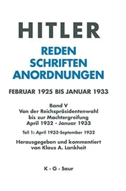 Buy April 1932 - September 1932 (English, Klaus A. Lankheit) — BookShops.in