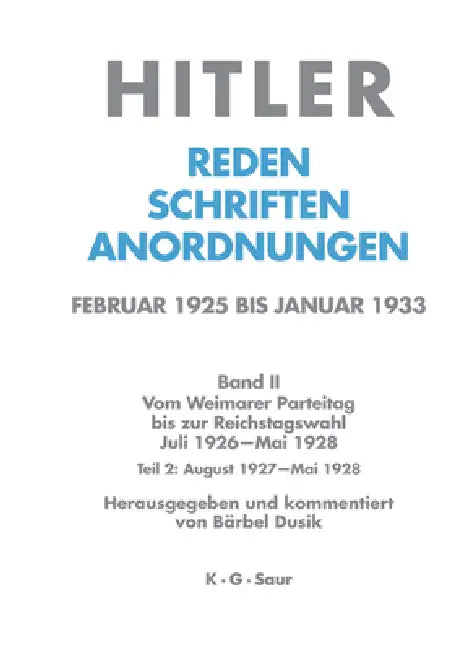 Buy August 1927 - Mai 1928 (English, Bärbel Dusik) — BookShops.in