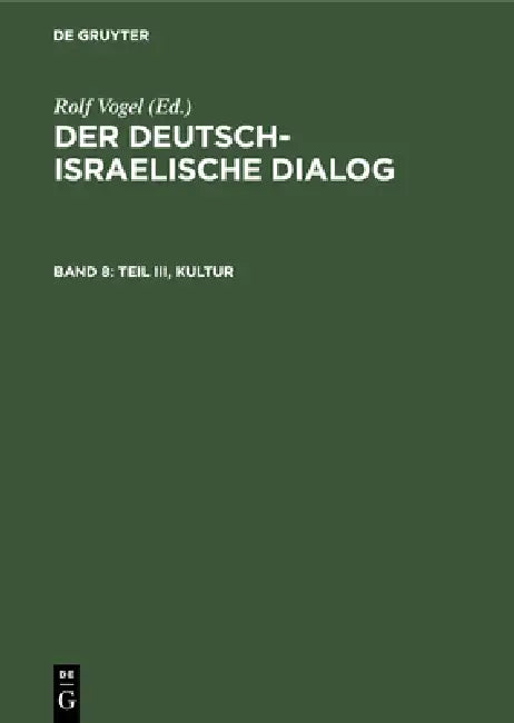 Buy Teil III, Kultur (English, Rolf Vogel) — BookShops.in