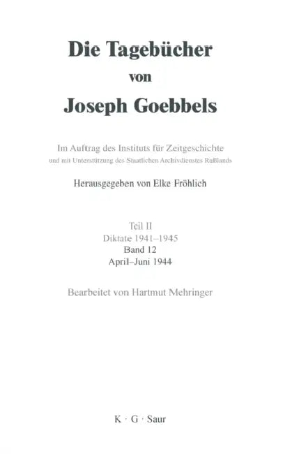 Buy April - Juni 1944 (English, Hartmut Mehringer) — BookShops.in