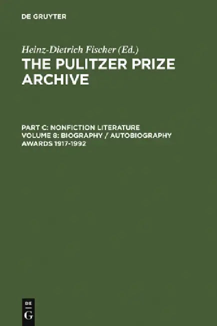 Buy Biography / Autobiography Awards 1917-1992 (English, Heinz-D Fischer) — BookShops.in