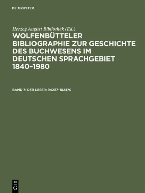 Buy Der Leser 94237-102470 (English, Paul (CON)/ Weyrauch, Erdmann (CON)/ Fricke, Cornelia (CON)/ Herzog August Bibliothek (EDT) Raabe) — BookShops.in