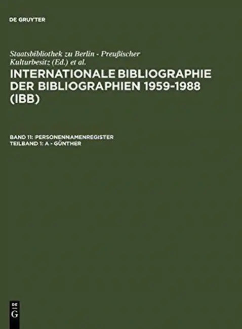Buy International Bibliography of Bibliographies 1959-88 (English, Käthe (ADP)/ Walravens, Hartmut (EDT) Not Available (NA)/ Schmiedecke) — BookShops.in