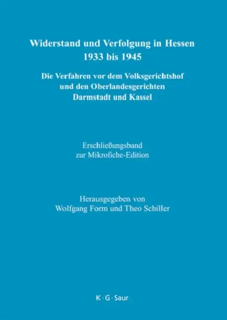 Buy Erschlieungsband Zur Mikrofiche-Edition (English, Wolfgang Form | Theo Schiller) — BookShops.in