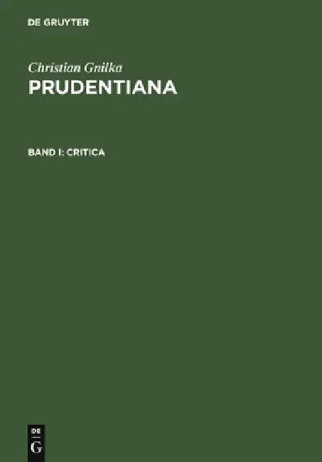 Buy Critica (English, Christian Gnilka) — BookShops.in
