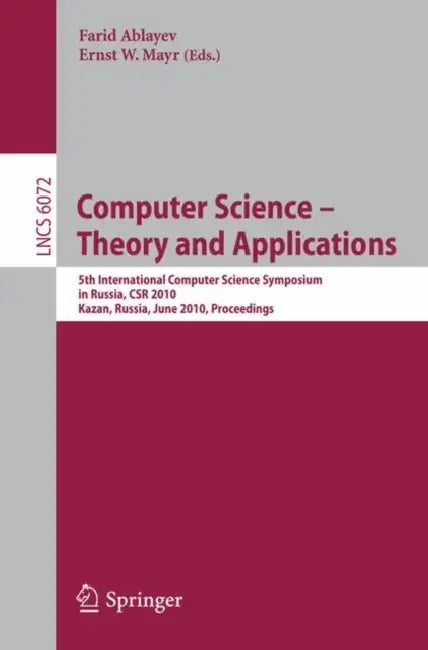 Buy Computer Science - Theory and Applications (English, Farid M. Ablaev | Ernst W. Mayr) — BookShops.in