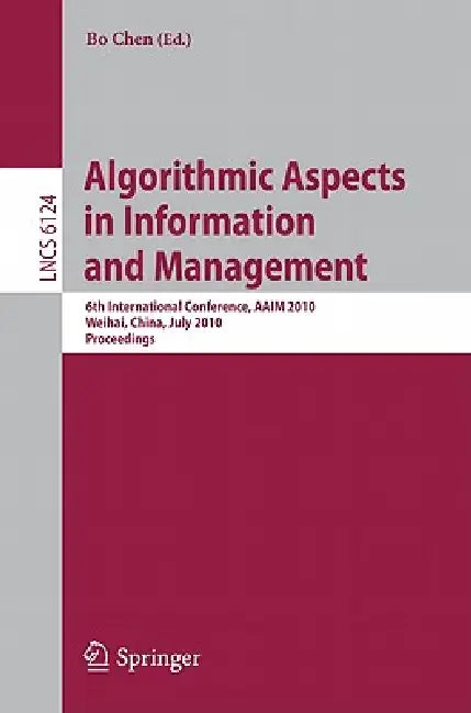 Buy Algorithmic Aspects in Information and Management (English, Bo Chen) — BookShops.in