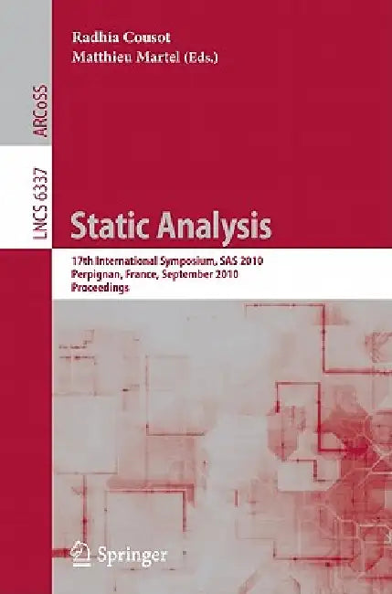 Buy Static Analysis (English, Radhia Cousot | Matthieu Martel) — BookShops.in