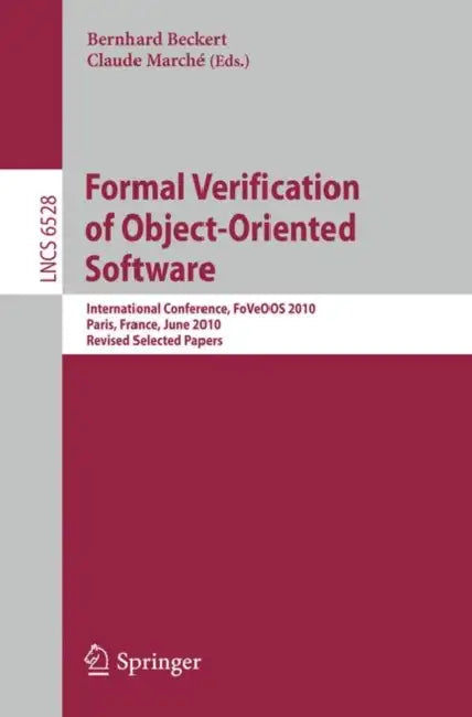 Buy Formal Verification of Object-Oriented Software (English, Bernhard Beckert | Claude Marché) — BookShops.in