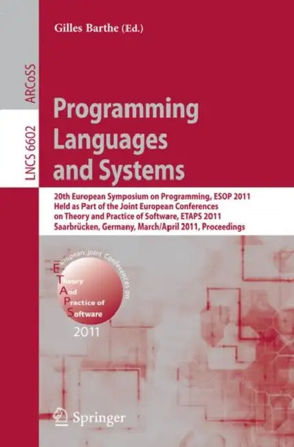 Buy Programming Languages and Systems (English, Gilles Barthe) — BookShops.in