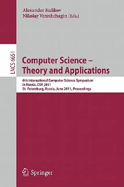 Buy Computer Science - Theory and Applications (English, Alexander Kulikov | Nikolay Vereshchagin) — BookShops.in