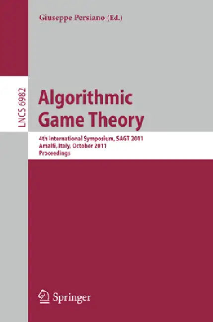 Buy Algorithmic Game Theory (English, Giuseppe Persiano) — BookShops.in