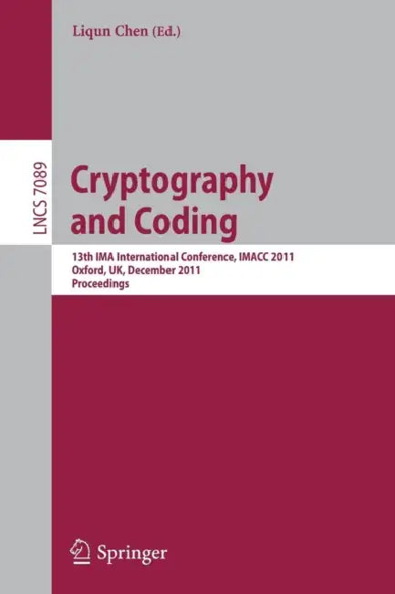 Buy Cryptography and Coding (English, Liqun Chen) — BookShops.in